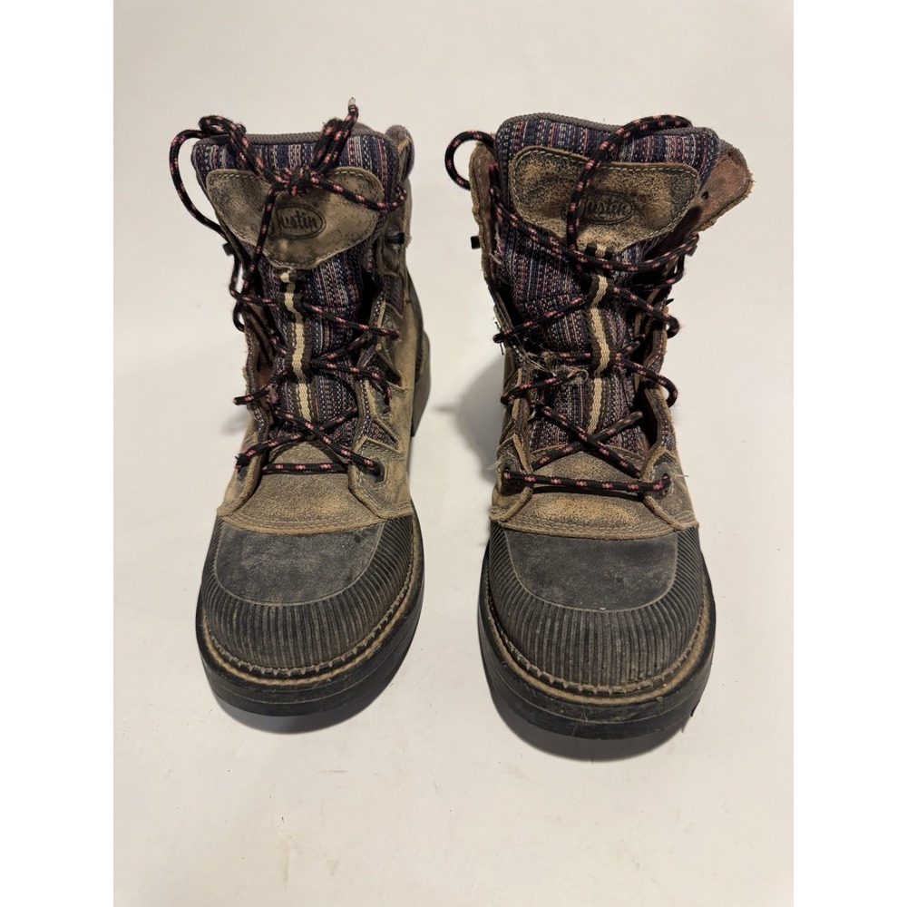 Justin Boots 6" Claudette Lace Up Nano Comp Toe, Grey, size 7B